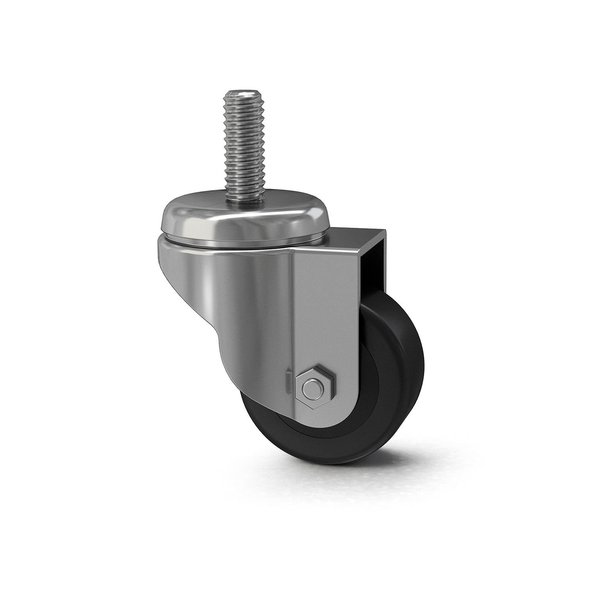 Nobles/Tennant WHEEL - SWIVEL CASTER COMPLETE 2 in. X 3/4 in. GREY INCLUDES HARDWARE 1073476